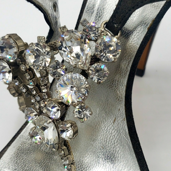 GIUSEPPE ZANOTTI SIZE 39 1/2 COLOR GRAY WITH DIMOND STONES 100% AUTHENTIC - Picture 9 of 9